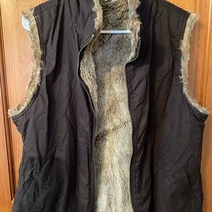 Brown/ Tan double sided vest